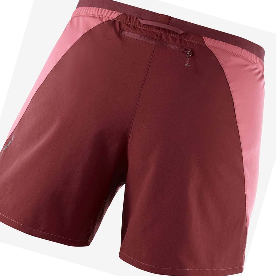 Bermudas Salomon CROSS 5'' Mujer Rojos | MX 2344XYU